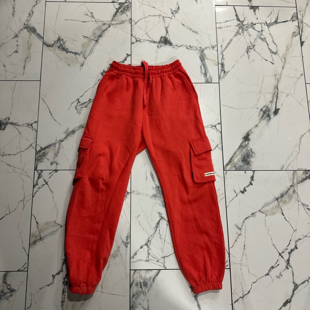 Women’s Red Cargo Joggers
